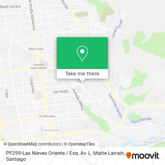 PF299-Las Nieves Oriente / Esq. Av. L. Matte Larraín map