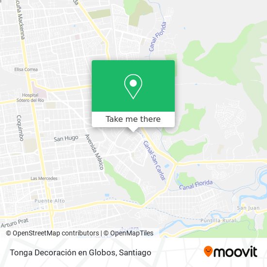 Tonga Decoración en Globos map