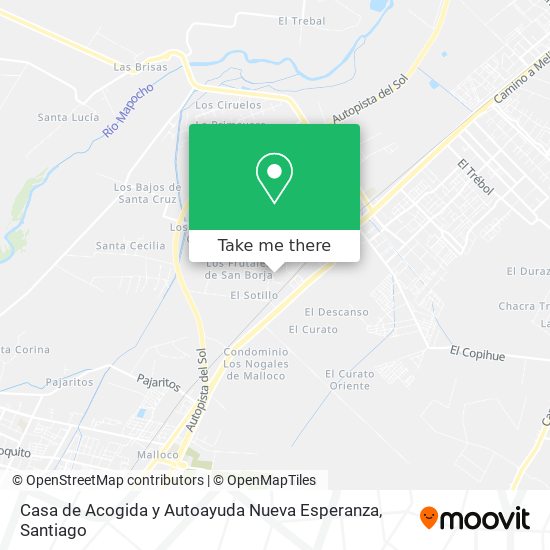Mapa de Casa de Acogida y Autoayuda Nueva Esperanza