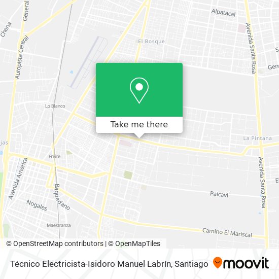 Técnico Electricista-Isidoro Manuel Labrín map