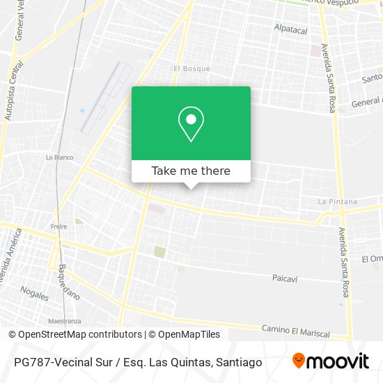 PG787-Vecinal Sur / Esq. Las Quintas map