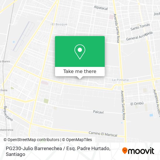 PG230-Julio Barrenechea / Esq. Padre Hurtado map