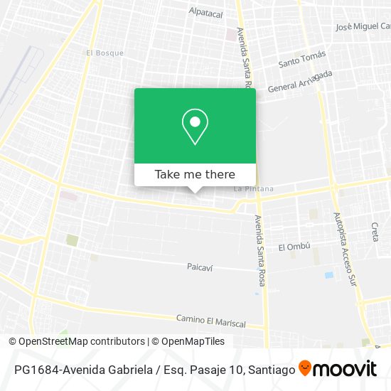 PG1684-Avenida Gabriela / Esq. Pasaje 10 map