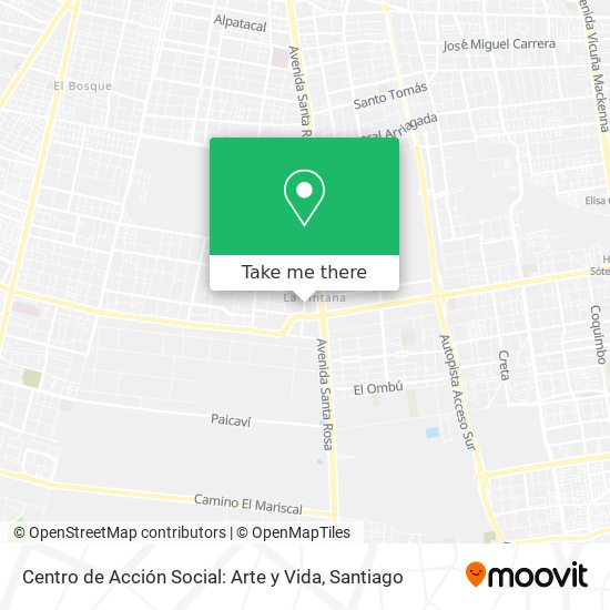 Centro de Acción Social: Arte y Vida map