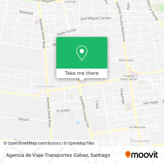 Mapa de Agencia de Viaje-Transportes Galvez