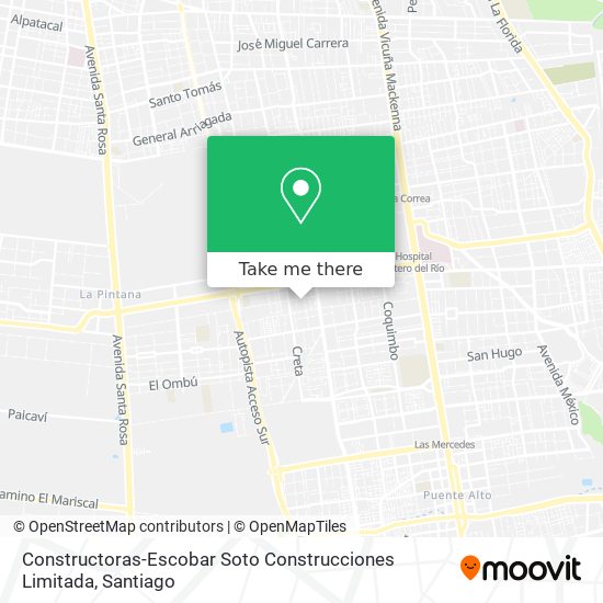 Mapa de Constructoras-Escobar Soto Construcciones Limitada