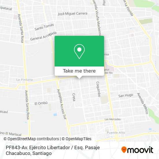 Mapa de PF843-Av. Ejército Libertador / Esq. Pasaje Chacabuco