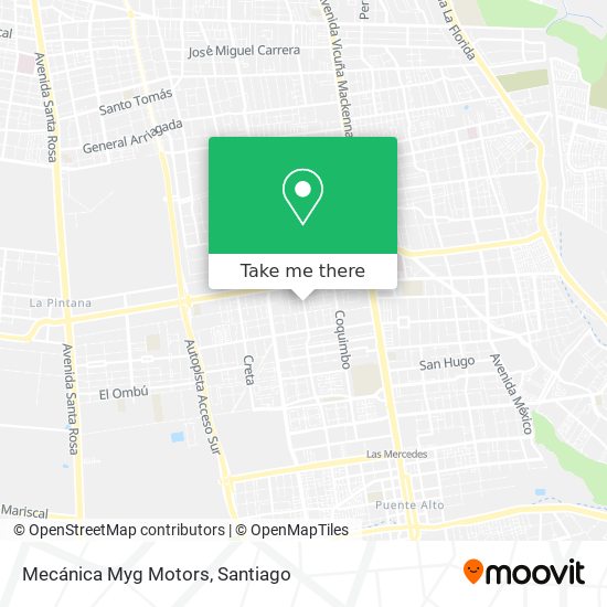 Mapa de Mecánica Myg Motors