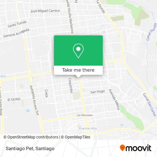 Santiago Pet map