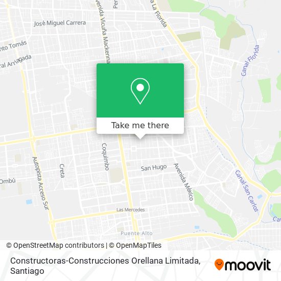 Constructoras-Construcciones Orellana Limitada map