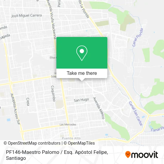 PF146-Maestro Palomo / Esq. Apóstol Felipe map