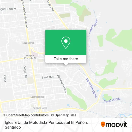Iglesia Unida Metodista Pentecostal El Peñón map