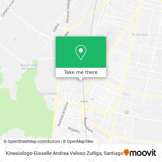 Kinesiologo-Gisselle Andrea Veloso Zuñiga map