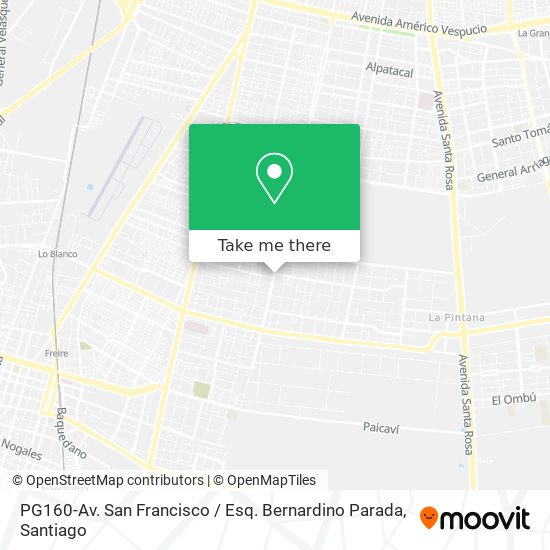 PG160-Av. San Francisco / Esq. Bernardino Parada map
