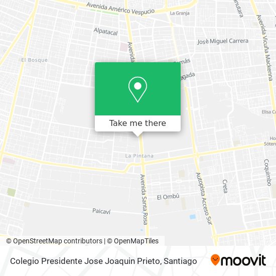 Mapa de Colegio Presidente Jose Joaquin Prieto