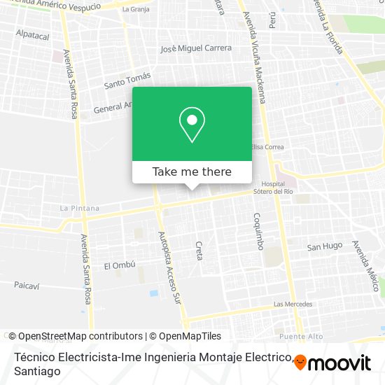 Técnico Electricista-Ime Ingenieria Montaje Electrico map