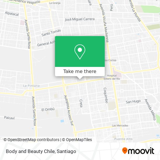 Body and Beauty Chile map