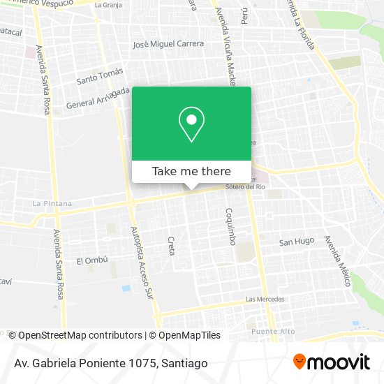 Mapa de Av. Gabriela Poniente 1075