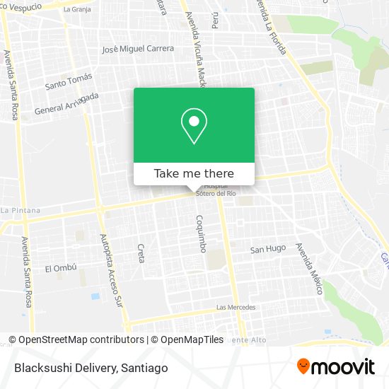 Blacksushi Delivery map