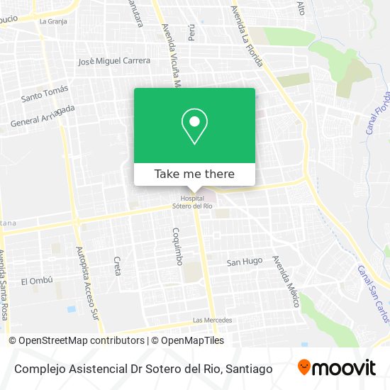 Mapa de Complejo Asistencial Dr Sotero del Rio