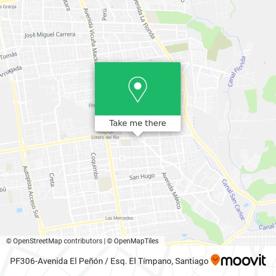 PF306-Avenida El Peñón / Esq. El Tímpano map