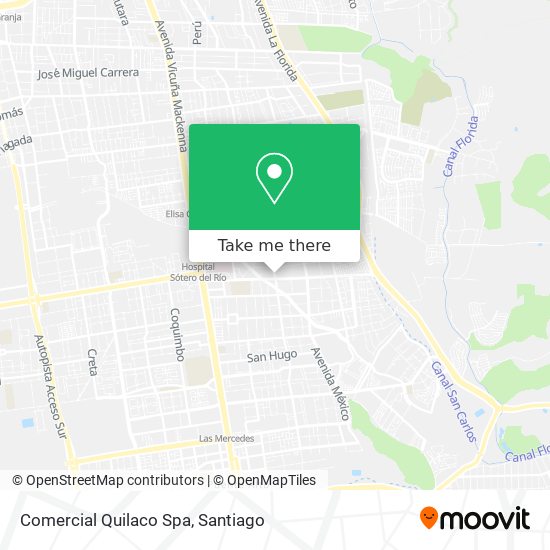 Comercial Quilaco Spa map