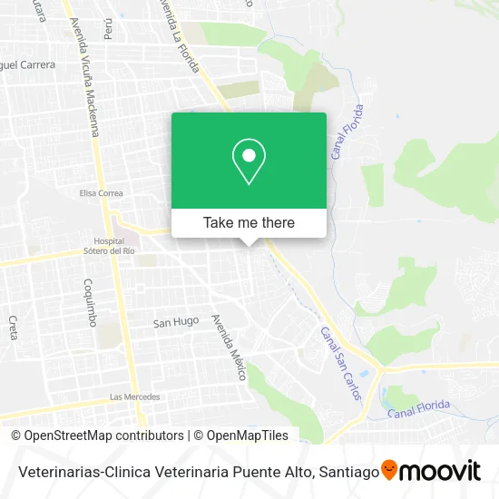 Veterinarias-Clinica Veterinaria Puente Alto map