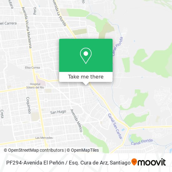 PF294-Avenida El Peñón / Esq. Cura de Arz map