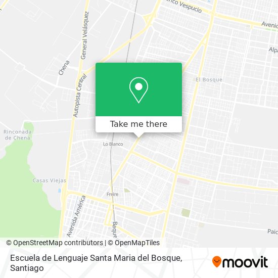 Escuela de Lenguaje Santa Maria del Bosque map