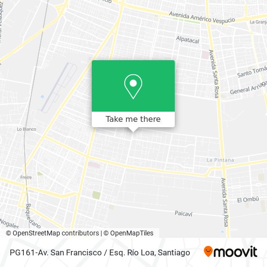 Mapa de PG161-Av. San Francisco / Esq. Río Loa