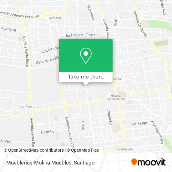 Mapa de Mueblerias-Molina Muebles