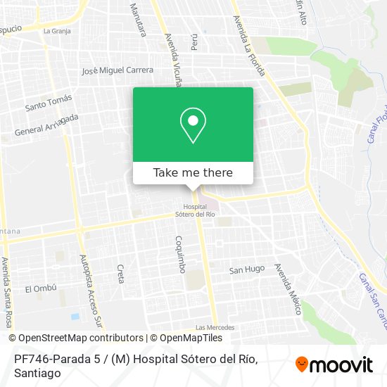 PF746-Parada 5 / (M) Hospital Sótero del Río map