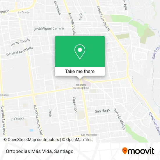 Ortopedias Más Vida map