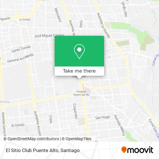 El Sitio Club Puente Alto map