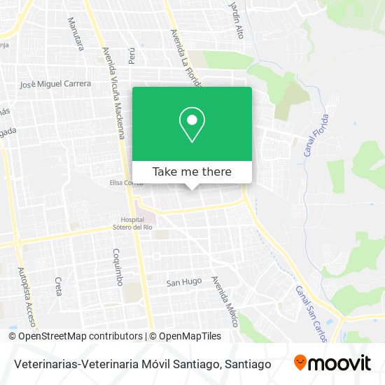 Mapa de Veterinarias-Veterinaria Móvil Santiago