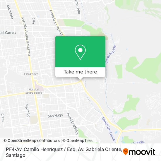 Mapa de PF4-Av. Camilo Henríquez / Esq. Av. Gabriela Oriente