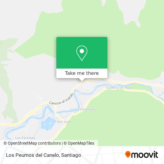 Los Peumos del Canelo map