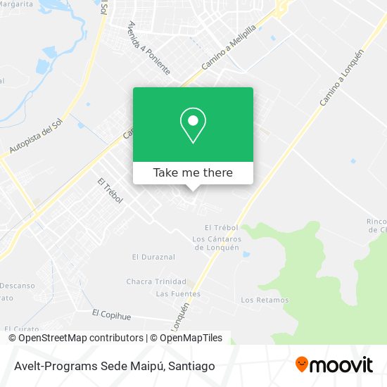 Mapa de Avelt-Programs Sede Maipú