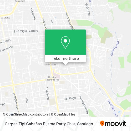 Carpas Tipi Cabañas Pijama Party Chile map