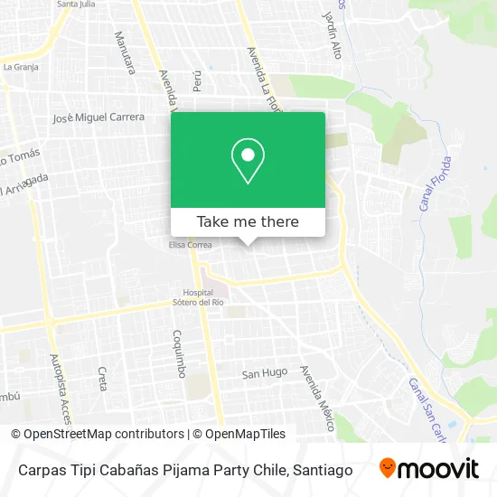 Carpas Tipi Cabañas Pijama Party Chile map