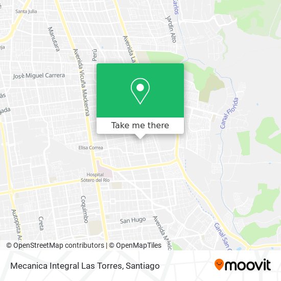 Mapa de Mecanica Integral Las Torres