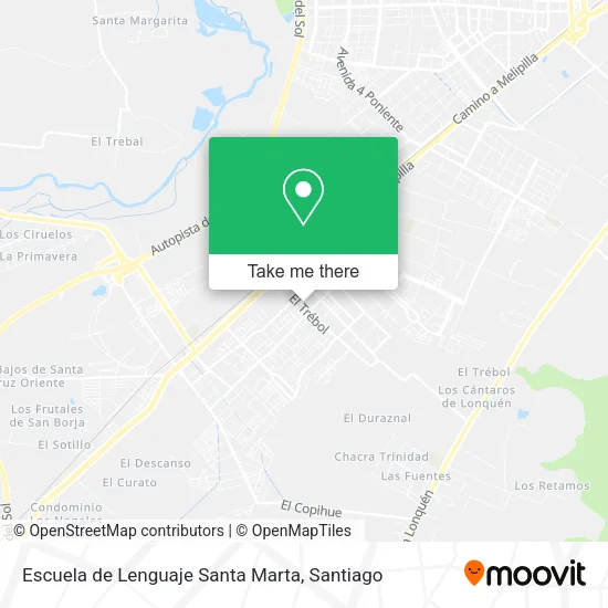 Escuela de Lenguaje Santa Marta map