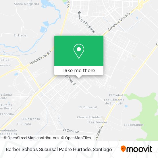 Barber Schops Sucursal Padre Hurtado map