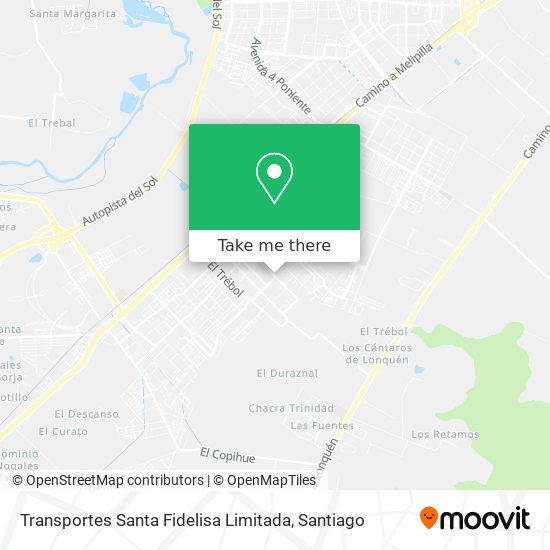 Mapa de Transportes Santa Fidelisa Limitada