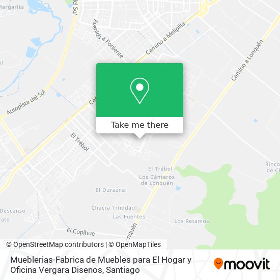 Mapa de Mueblerias-Fabrica de Muebles para El Hogar y Oficina Vergara Disenos