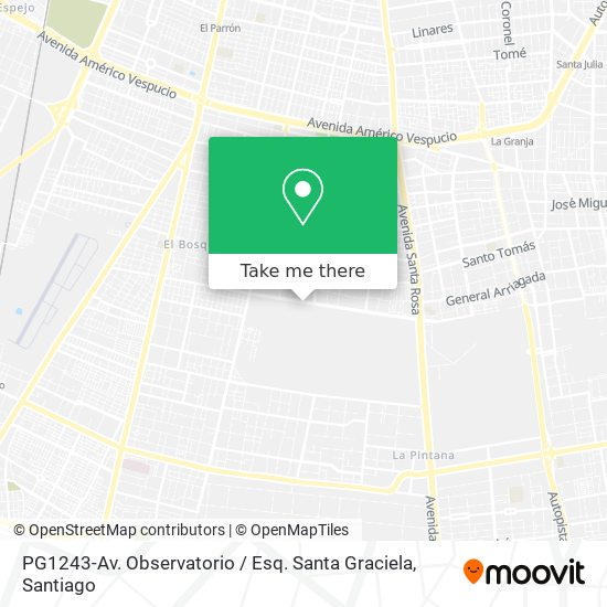 Mapa de PG1243-Av. Observatorio / Esq. Santa Graciela
