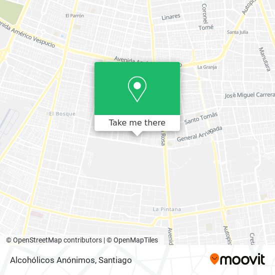 Alcohólicos Anónimos map