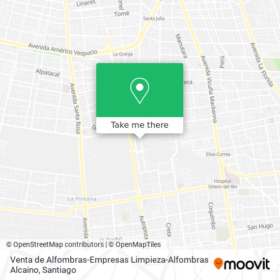 Mapa de Venta de Alfombras-Empresas Limpieza-Alfombras Alcaino