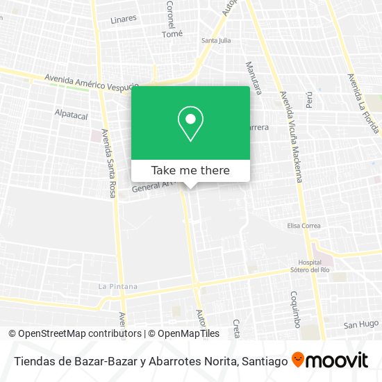 Mapa de Tiendas de Bazar-Bazar y Abarrotes Norita