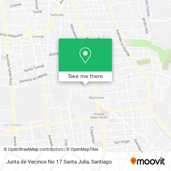 Mapa de Junta de Vecinos No 17 Santa Julia